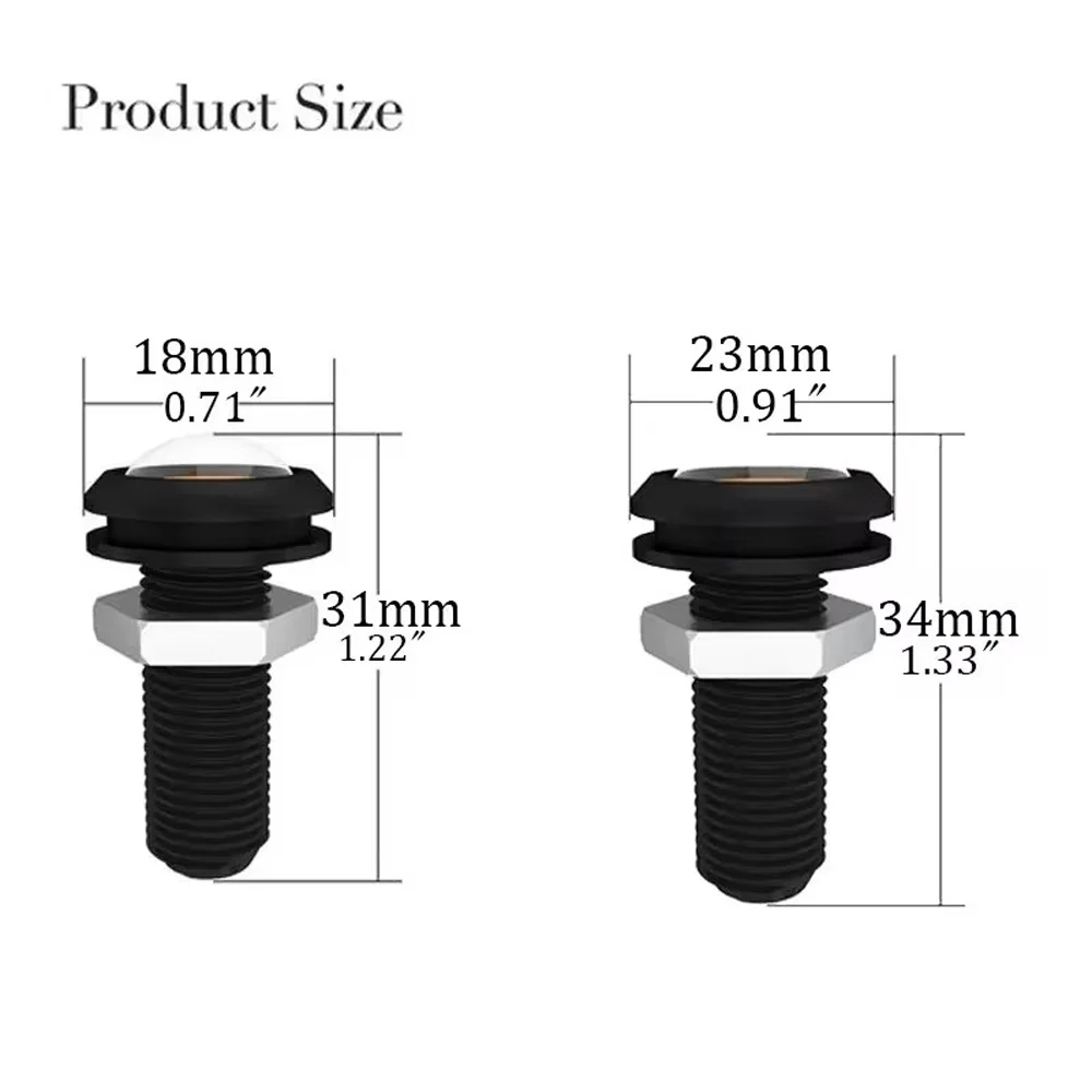 Luz LED de ojo de águila de 18 mm y 23 mm, 12 V, impermeable, lámpara de circulación diurna DRL para coche, luz de señal de estacionamiento y marcha atrás para decoración de automóviles y motocicletas