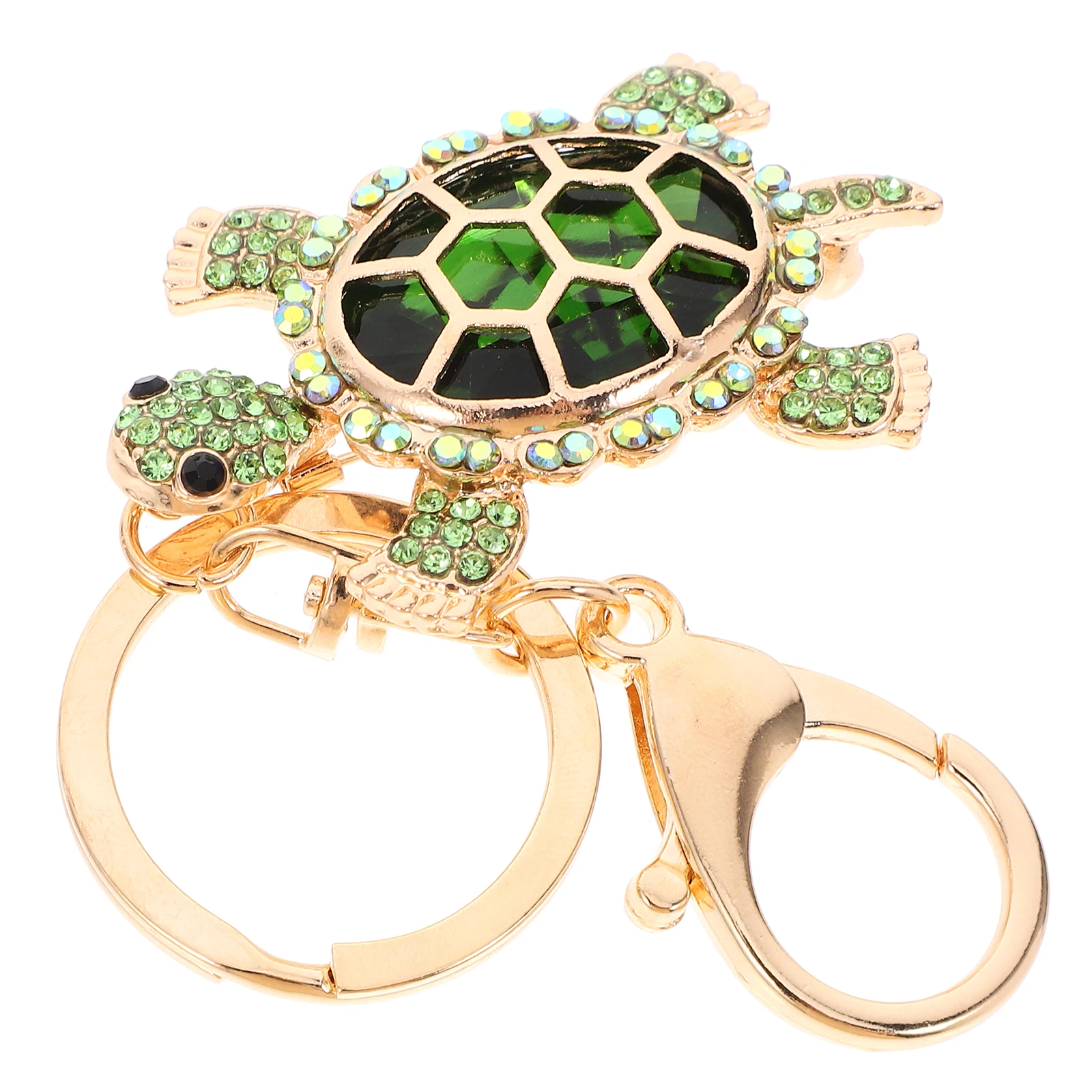 

Colorful Rhinestone Turtle Keychain Metal Craft Pendant Hanging Decor Animal Statue Charm For Bags Luggage Backpacks