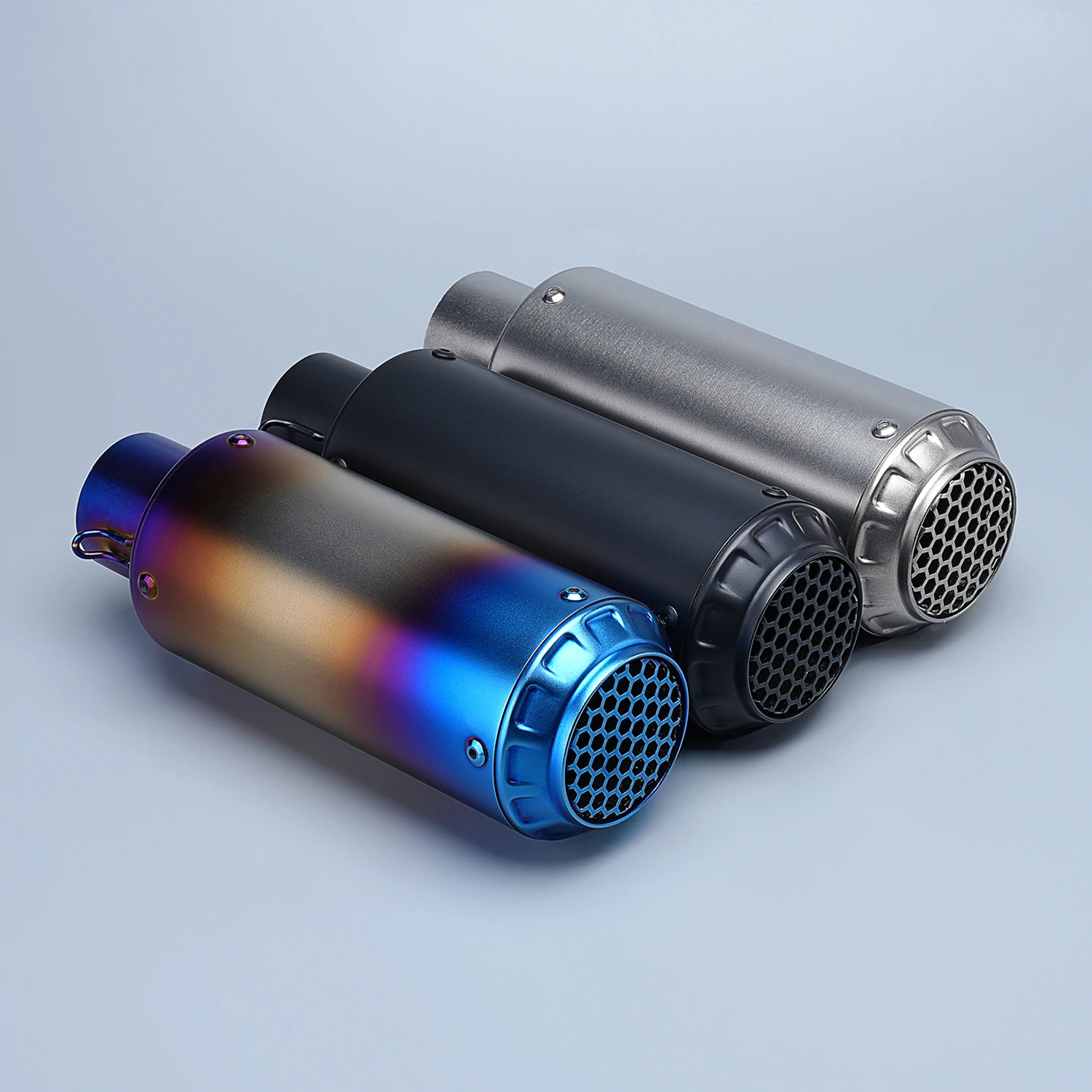 Universal 51mm Motorcycle racing motorcycle muffler motorcycle exhaust project pipe For r3 gy6 R1 gsxr125 fz6 mt07 z125 z250