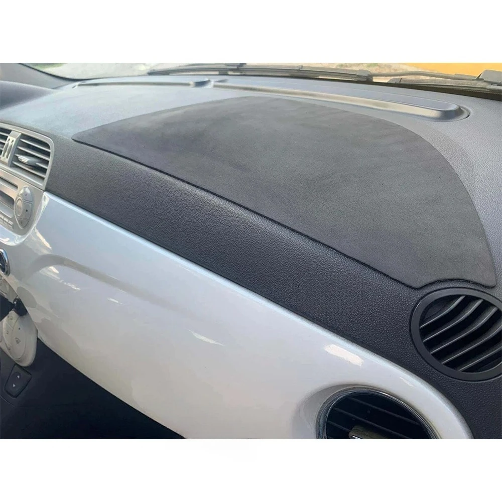 Alfombrilla para salpicadero de coche con respaldo adhesivo, cubierta para airbag para Fiat 500, cubre las imperfecciones del salpicadero, accesorios nuevos para coche