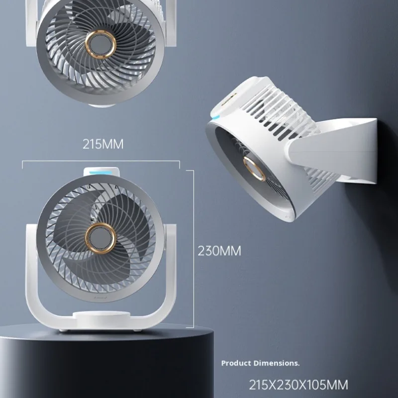 Ventilador de circulación de aire USB, ventilador de mesa para exteriores para dormitorio de estudiantes, ventilador silencioso portátil inalámbrico para el hogar, ventilador de techo de pared de escritorio