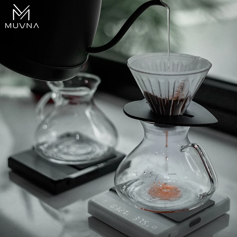 

MUVNA Rechargeable Coffee Scale with Timer Large Digital Pour-Over Scale, 0.1g Precision for Espresso Weight，Drip barista gift