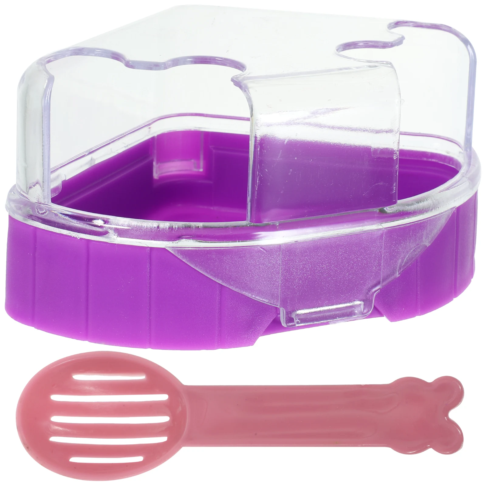 

Hamster Bathroom Large Size Translucent Plastic Double Door Eco Friendly ABS Material Pet Sauna Room Cage Supplies Washable Bath