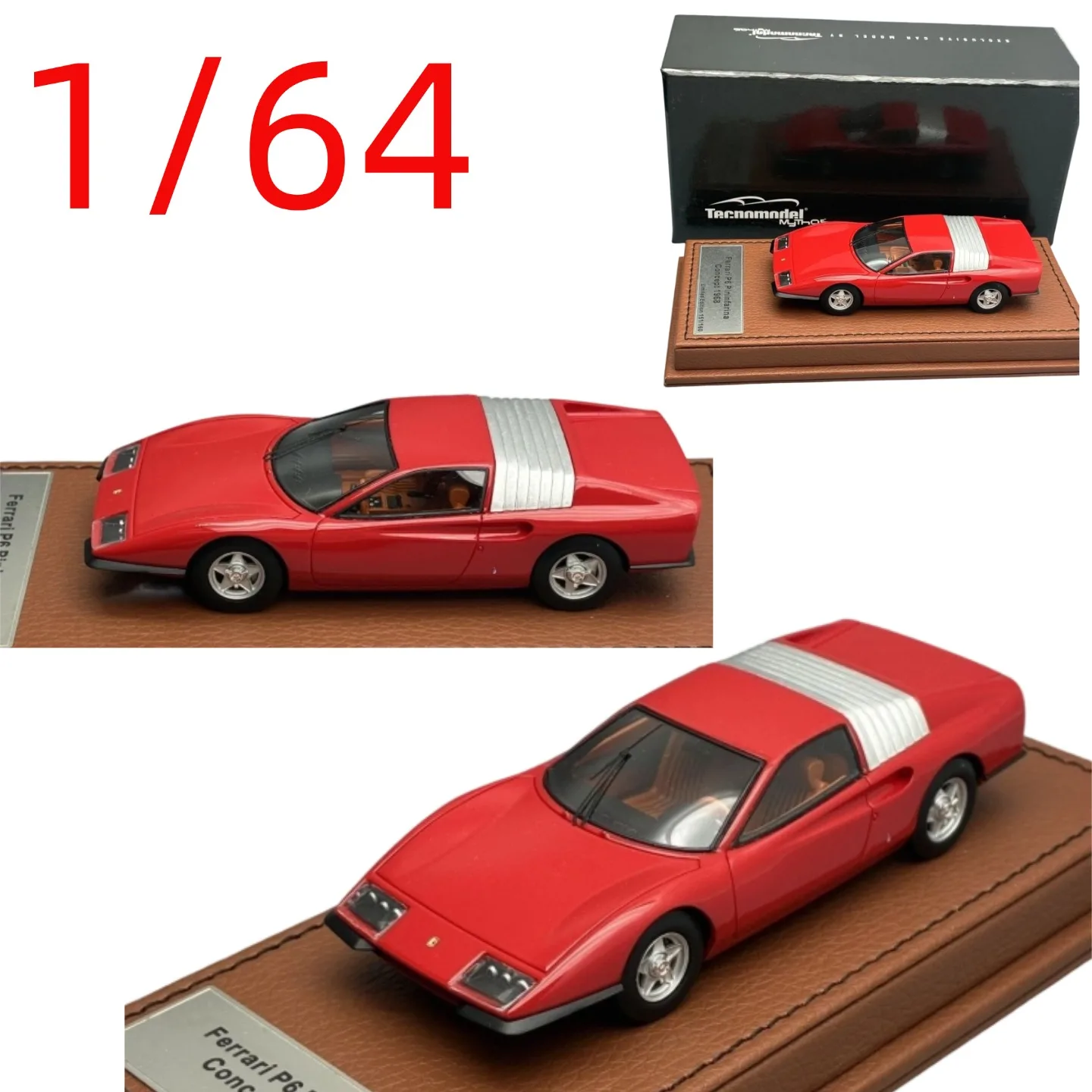 tecnomodel-diecast-1-43-scale-ferrari-p6-pininfarina-concept-sports-car-model-resin-ferrari-p6-pininfarina-play-vehicles-model