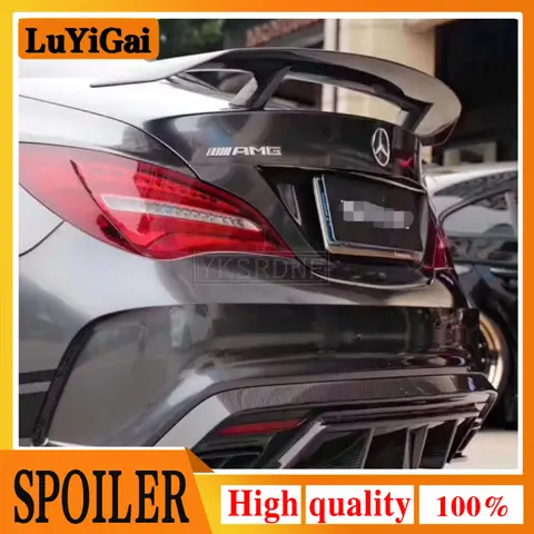 GT 스포일러 윙 뚜껑 메르세데스-벤츠 CLA 클래스 W117 CLA45 탄소 섬유/FRP 뒷 트렁크 스포일러 2013 2014 2015 2016 2017 2018