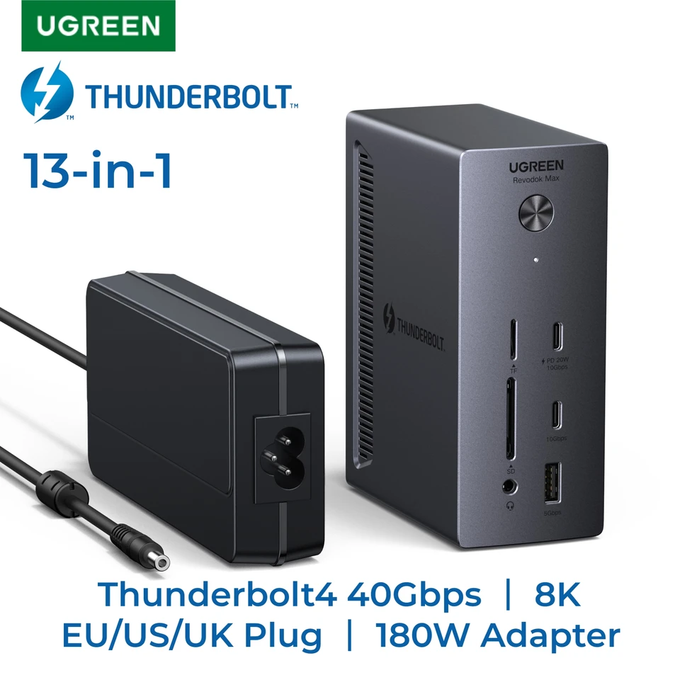 UGREEN Thunderbolt4 Docking Station 13-in-1 USB HUB 40Gbps 4K@60Hz