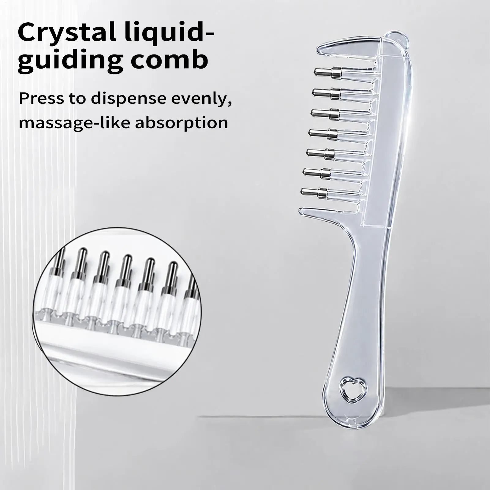 Scalp Liquid Guide Comb Mini Portable Head Applicator Hair Care Comb Anti-Static Scalp Nourish Hair Guide Comb