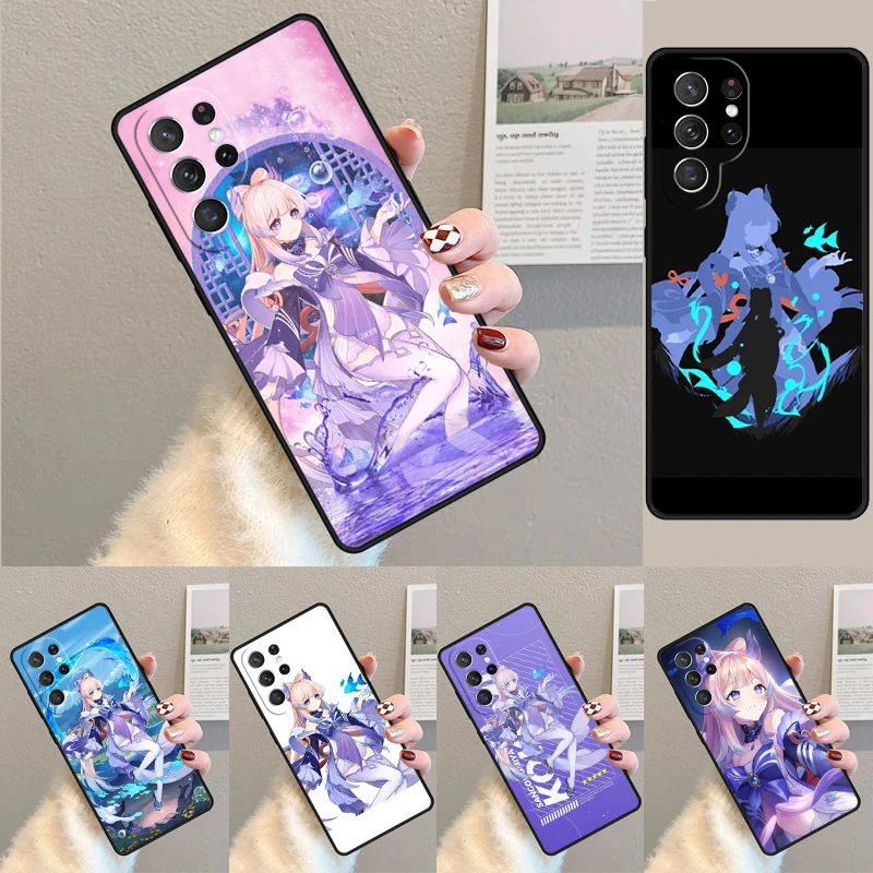 Cover For Samsung Galaxy S24 Ultra S21 S22 S8 S9 S10E Note 10 20 Plus FE S23 Sangonomiya Kokomi Genshin Impact Phone case Coque