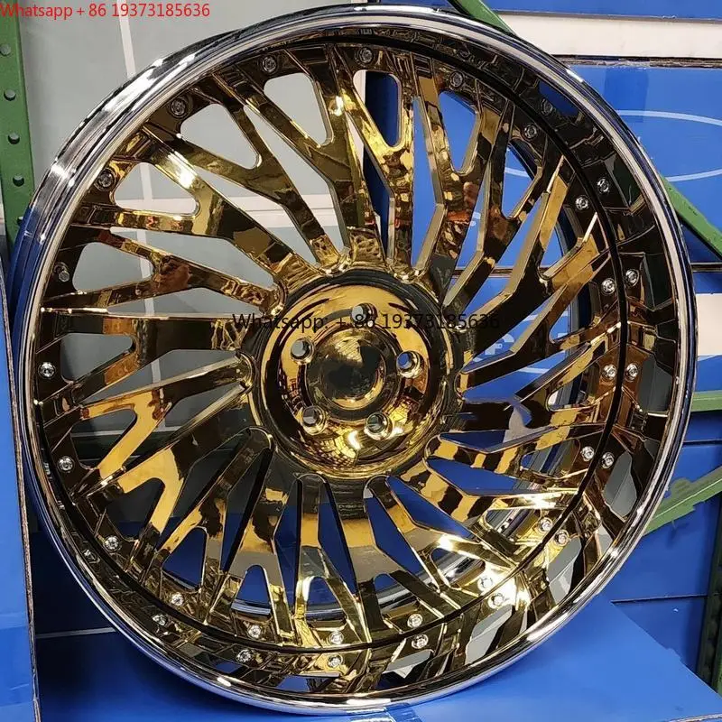LZT-1163 Custom 2PC Chrome Forged Wheels 5x120.65mm Floating Cap Deep Dish 20 24 26-Inch Rims Car for Impala SS Monte Carlo C10