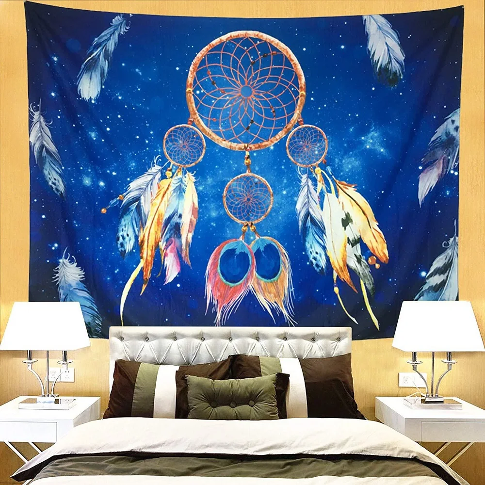 Snake Moon Butterfly Tapestry Wall Hanging Wildflowers Background Cloth for Bedroom Boho Decoration Home Decor