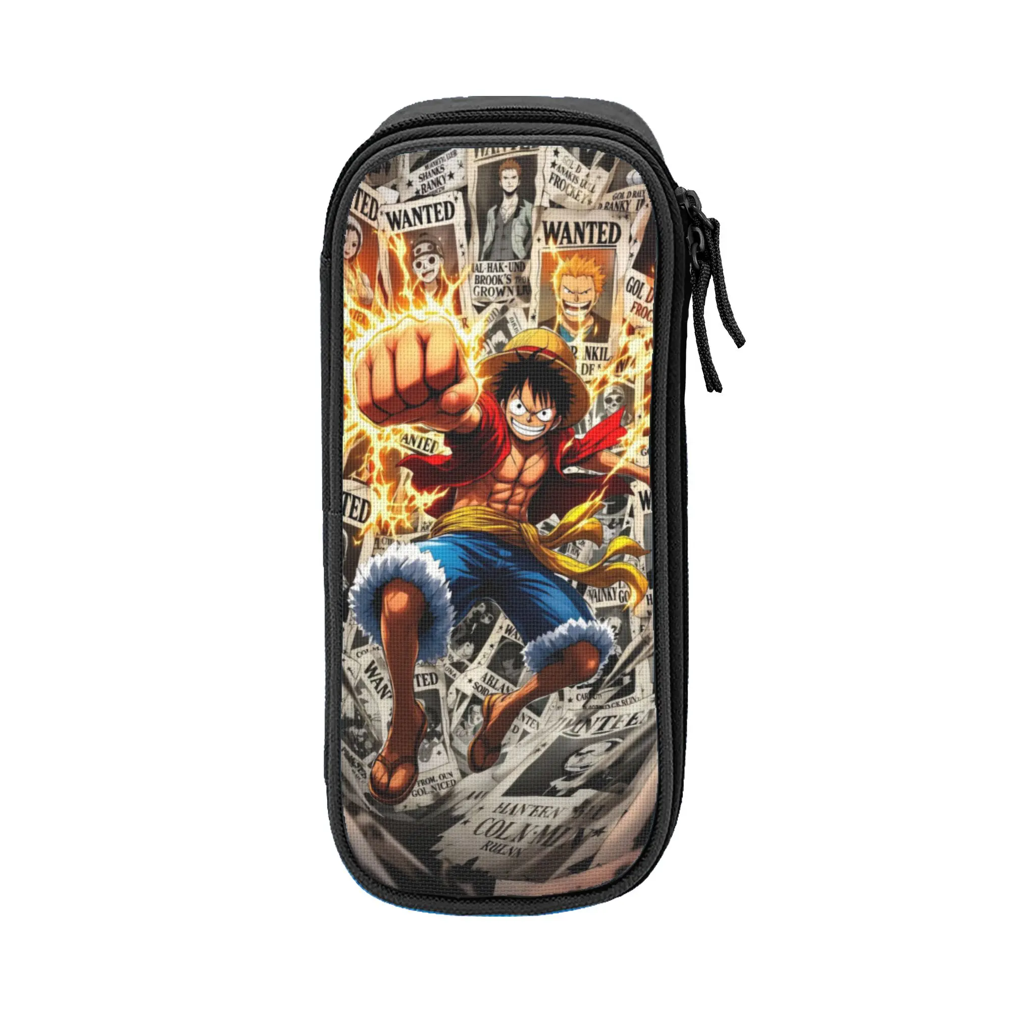 

o-one-piece-e onepiece luffys Pencil Case Double Layer Large-capacity For School Pencil Box Amazing Gift