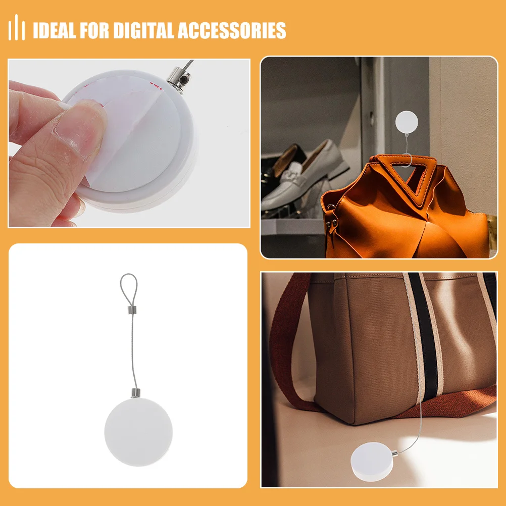 

1 set Retractable Cable Anti-Lost Security Steel Abs Automatic Tangle-Free Design For Vr Digital Accessories Store Display Wire