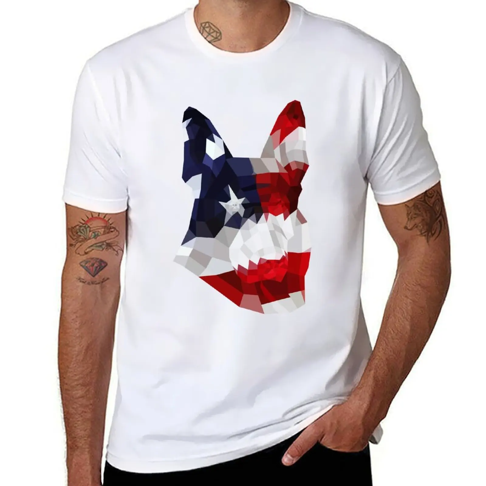 

American German Shepherd T-Shirt t shirt men 100% cotton luxury brand cotton t shirt man T-Shirt