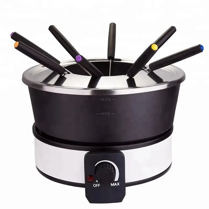 Mini wok eléctrico, set para fondue de queso y chocolate