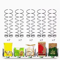2PCS Potato Chips Snacks 7 Grids Vending Machine Spiral Spring  450MM Length OD 66MM Wire 4mm Black Vending Machine  Spring