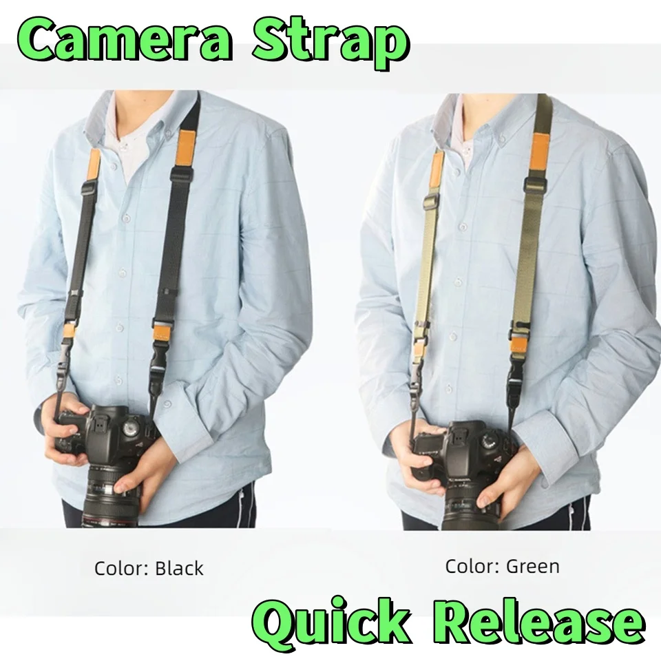 Camera Shoulder Strap Adjustable Sling for Canon R5 II R50 R100 Nikon Z30 Z8 Sony A6400L A6700 Fuji X-T5 XT50 DSLR Accessories