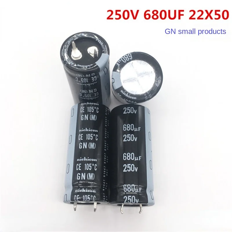 1PCS 250V680UF electrolytic capacitor Nikikon 22X50 GN 105 degrees 680UF 250V 22 * 50