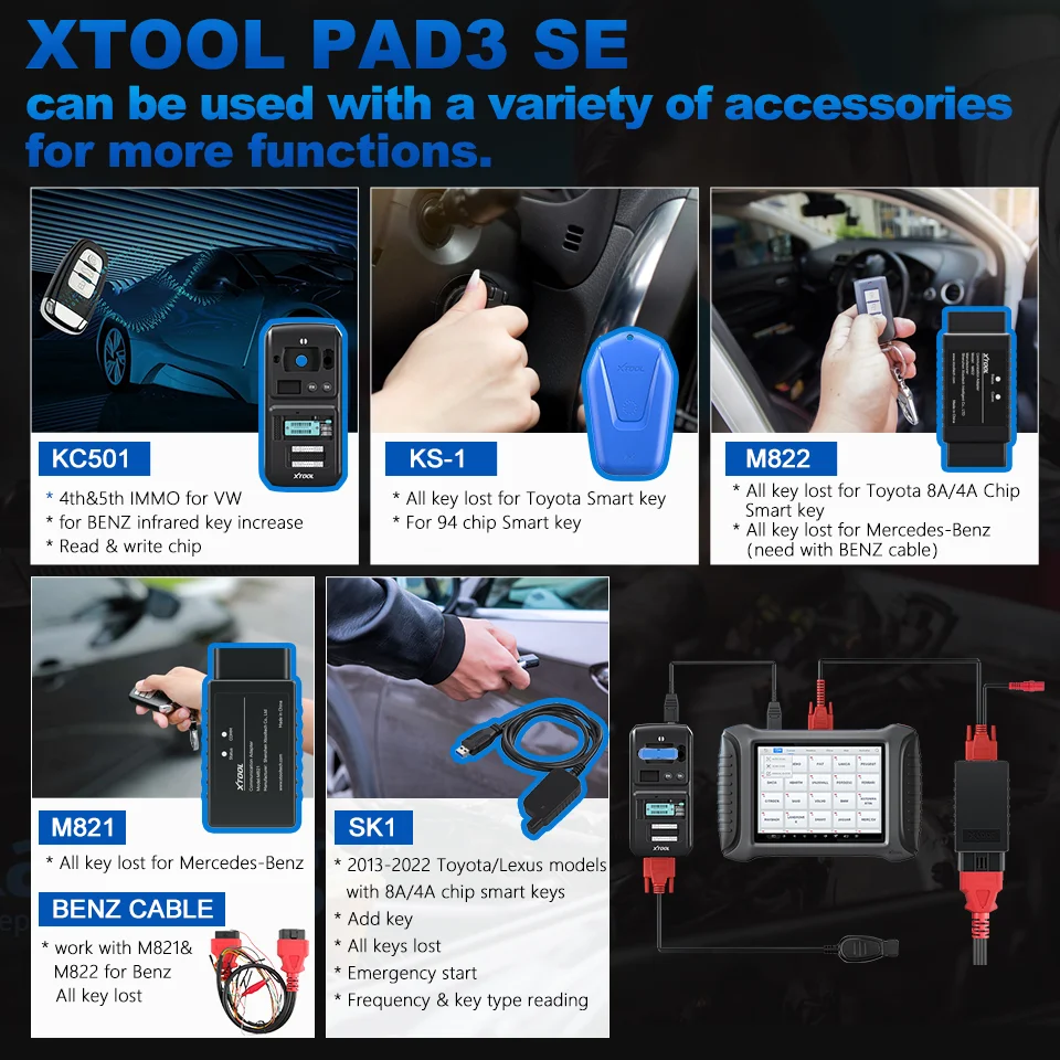 XTOOL X100 PAD3 SE Car Key Programmer Support EU/RU/Brazil Local Dealer Car Full System Diagnostic Tool All Key Lost Free Update