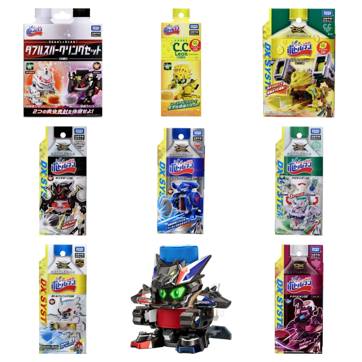 Original takara tomy anime boné revolução bottleman BOT-41 tansaturn dx figura de ação coletar brinquedos decorativos para crianças