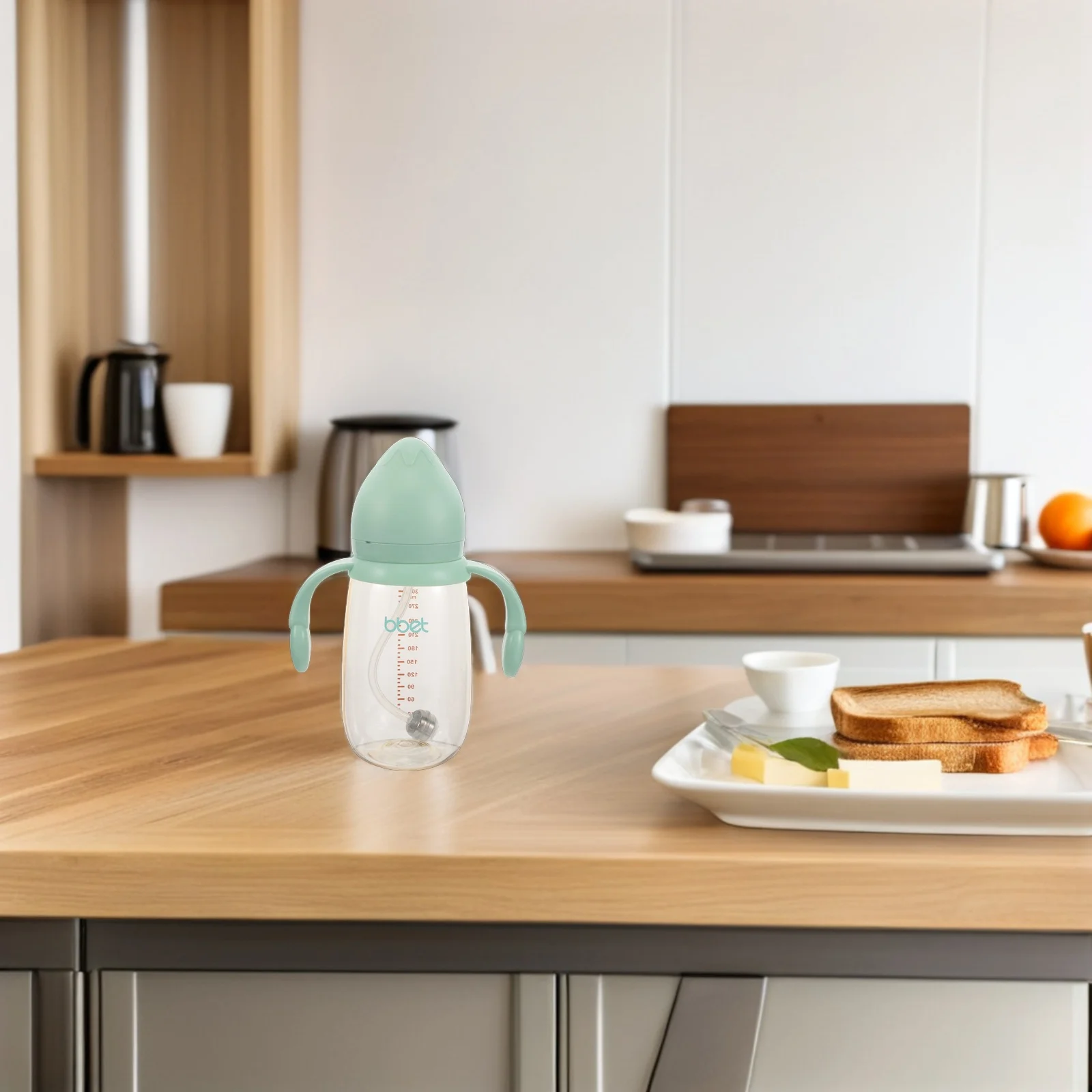 

Silicone Kid Feeding Bottles Wide Neck Breastfeeding Infant Water Cup Ergonomic Design Easy to Use