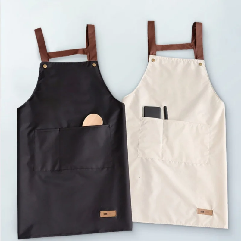 Waterproof Oil-proof Apron Adult Sleeveless Apron Household Summer Apron Premium Feeling Household Waterproof Oil-proof Bibs