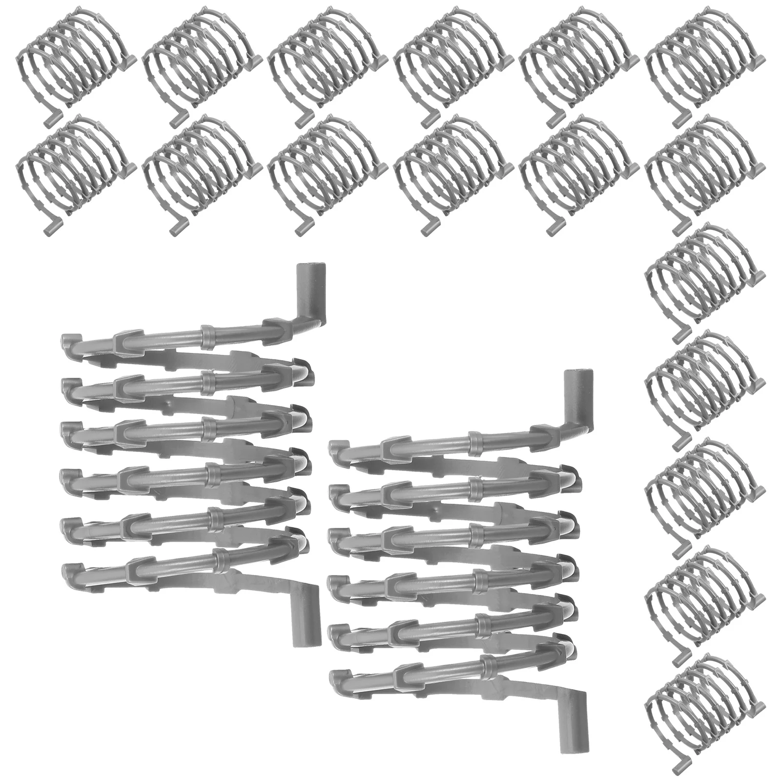 

30Pcs Military Diorama Plastic Barbed Wire Fence Coil Springs Concertina Wire Barricade Accessories for Battlefield Scene