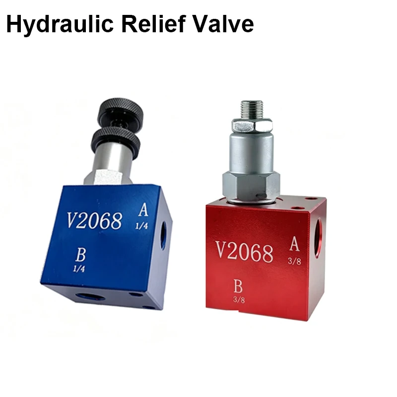 V2068 Hydraulic Manual Adjustable Pressure Safety Valve Thread Insertion Relief Valve