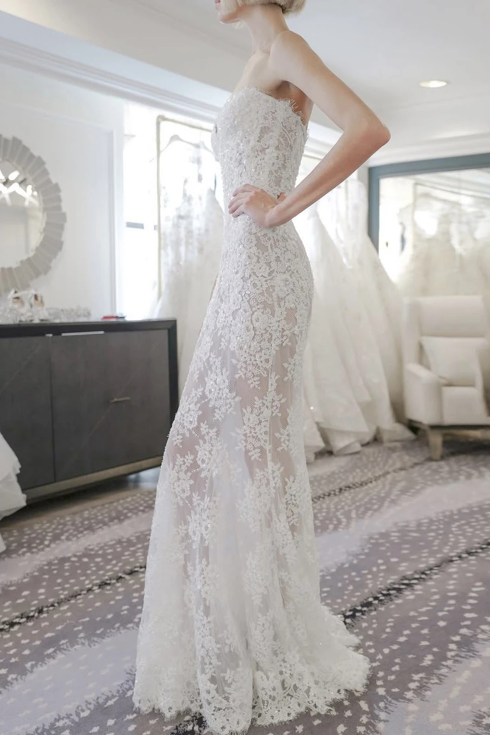 2 In I Lace Mermaid Wedding Dresses With Detachable Skirt Off Shoulder Long Sleeves Boho Beach Bridal Gowns Back Lace-Up Modern