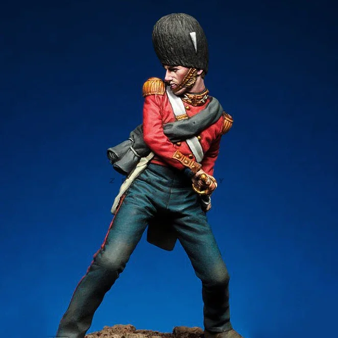 54 mm Harzsoldat Napoleonsoldat farblos selbstmontiert A-2063