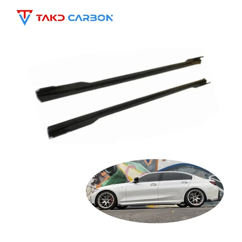 Factory Wholesale Car Body Kits Side Extension Dry Carbon Fiber Side Skirts For Bmw G20 G28 3 Series 2023