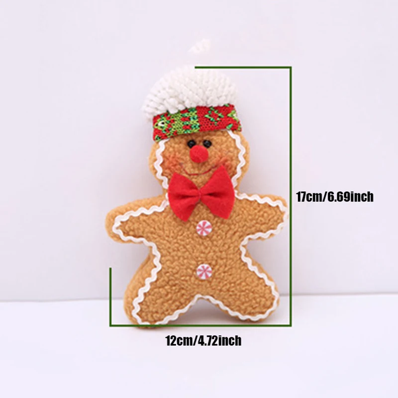 1PC Christmas Gingerbread Man New Decorations Cute Mini Fabric Five-Star Doll New Year Pendant Creative Pendant Design