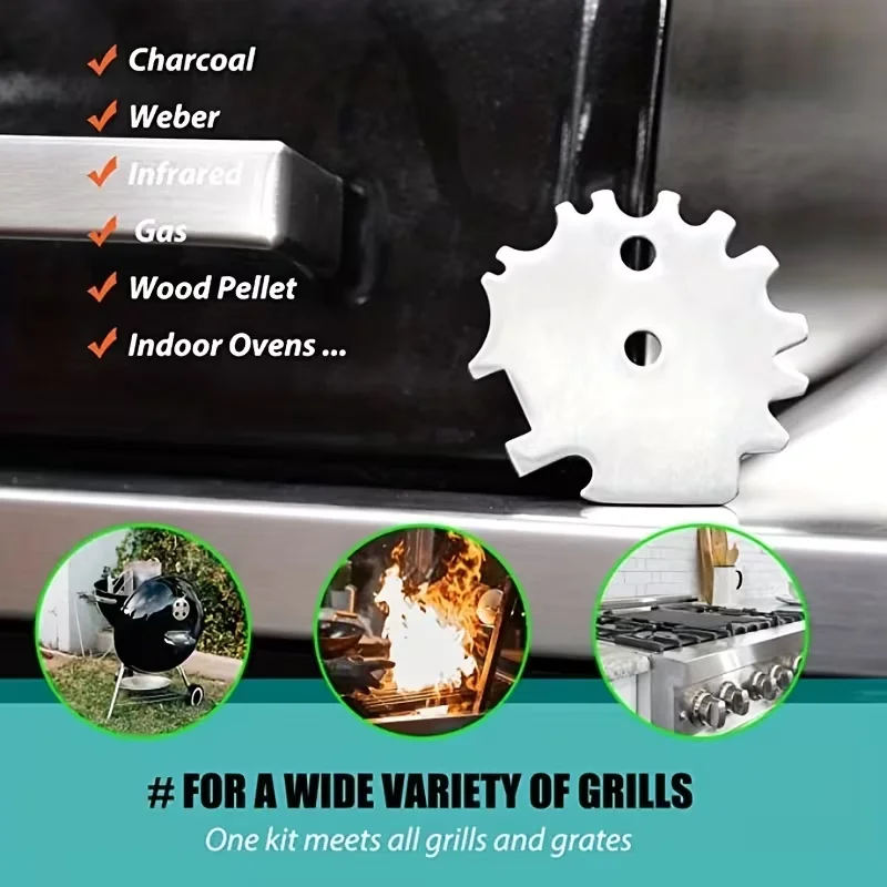 Edelstahl-Grillreiniger, Geeignet für die Reinigung von Grill- und Campingzubehör, Ohne Borsten – Detail 3