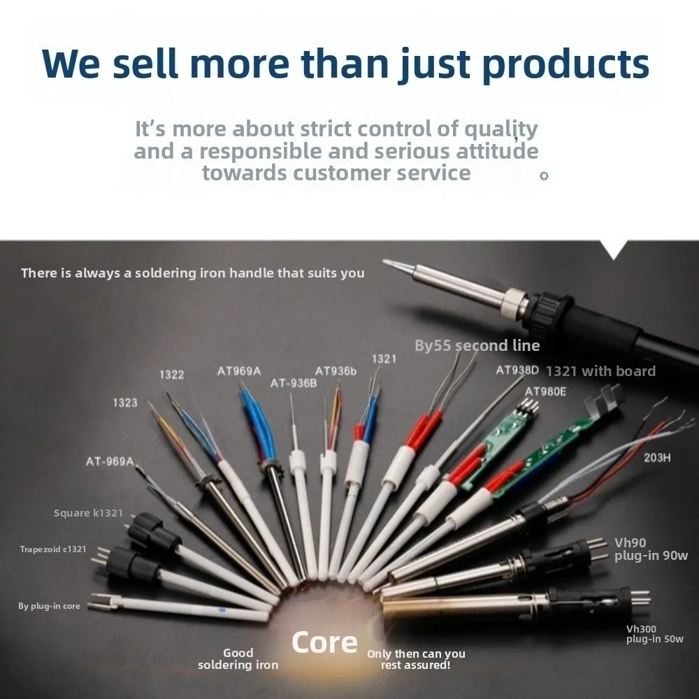 

New 50W 24V 936 Heating Element High-frequency 969A 203H High-power Ceramic Heater Core 4-wire Adapter Heating Wire Tool