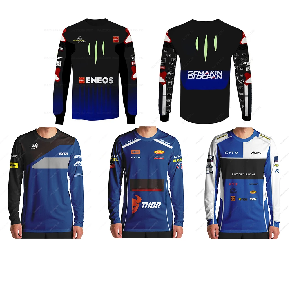 For Yamaha M1 GYTR Motos Gp Factory Racing Team Sports T-shirt Motorcycle Men's Summer Quick Dry Anti-UV Not Fade Long Jerseys