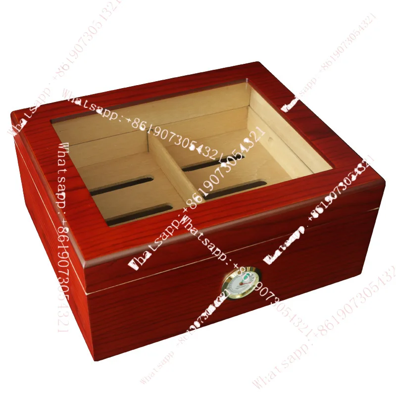 

Box cedar wood humidor large capacity double layer box wooden box with tray