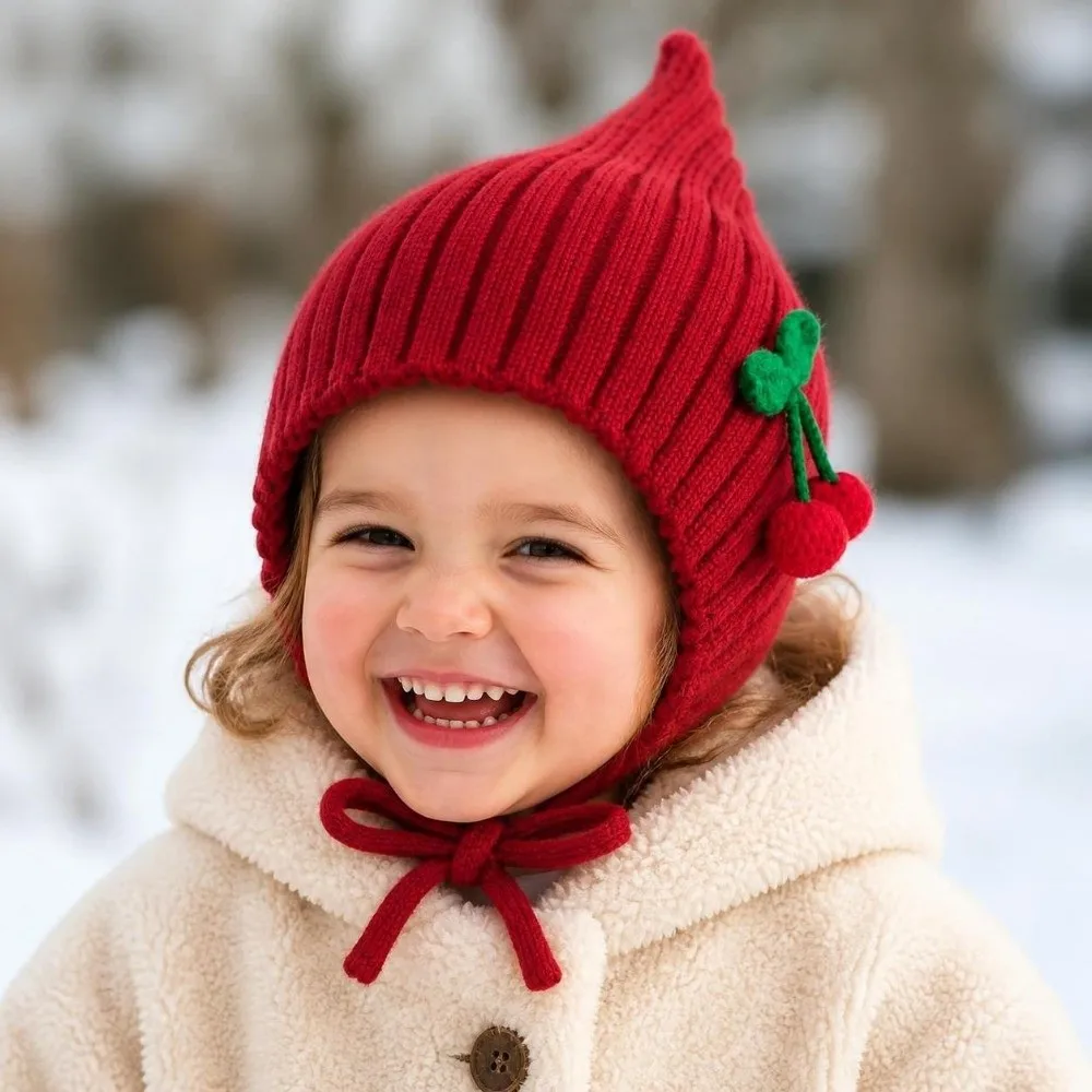 Fashion Warm Infant Winter Hat Thick Windproof Hooded Hat Soft Adjustable Beanie Cap