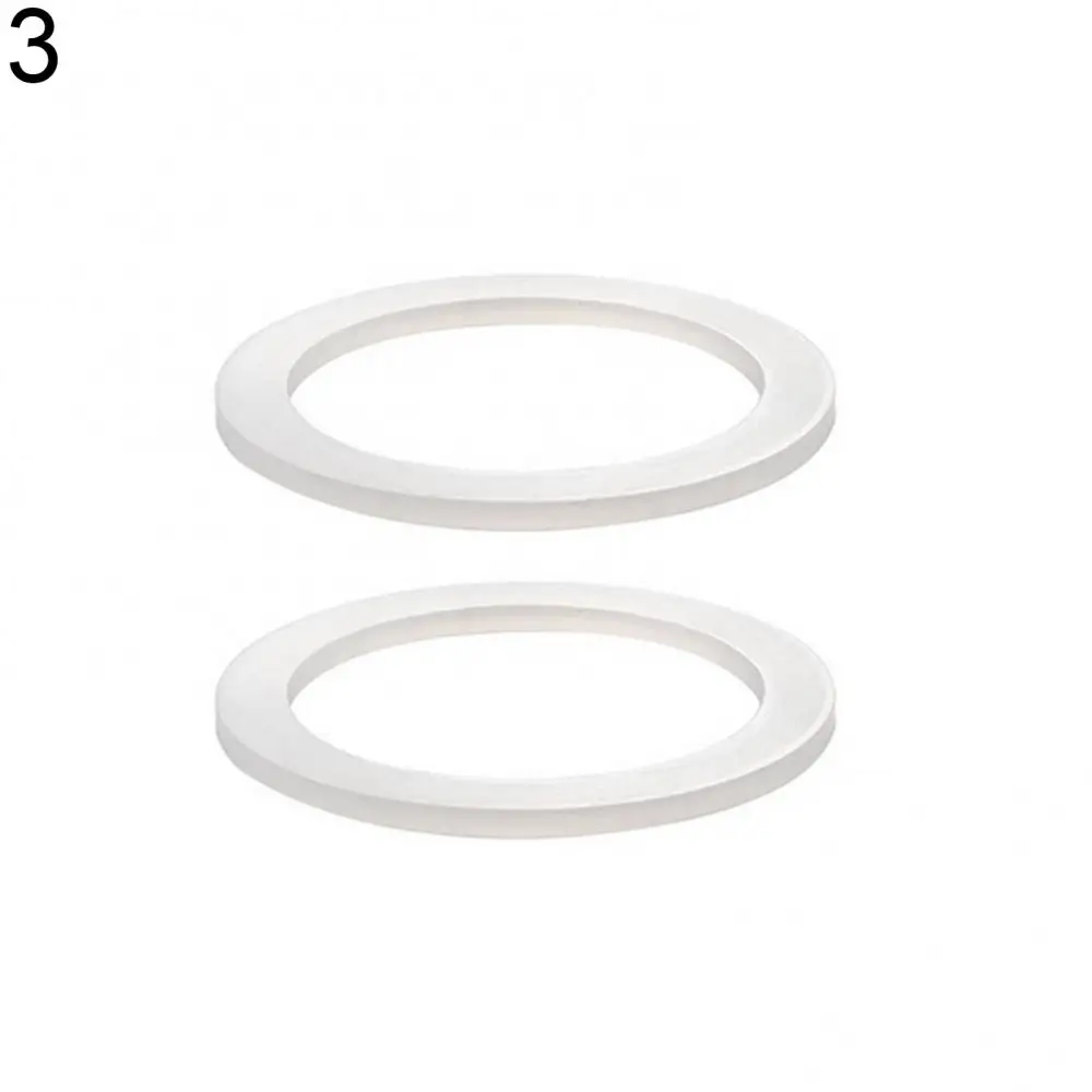 Silicone 2pcs Sealing Ring for Coffee Pots Spacer Washer Gasket Rings Replacement for Moka Pot Espresso Makers Accessories