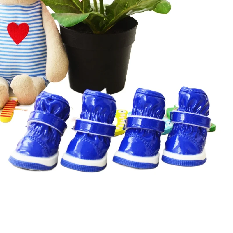 Pet Circle Autumn and Winter Puppies Waterproof Lambswool Cotton Shoes Snow Boots Dog Shoes