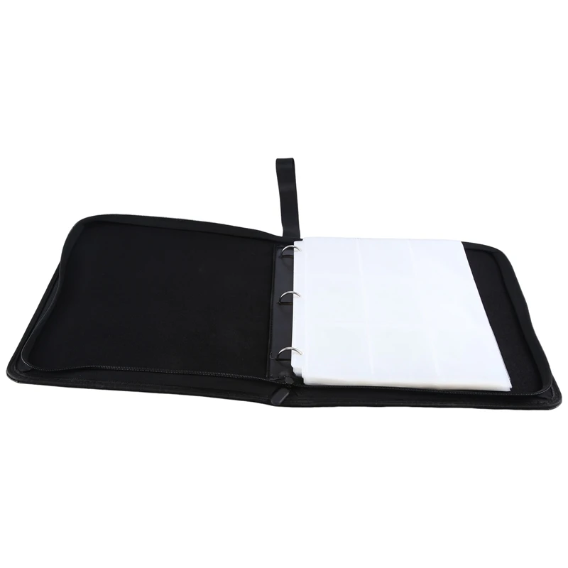 Card Binder For Cards With Sleeves , Card Storage Album With Zipper For 9 Grids, 10 Pages, 90 Card Slots Easy To Use