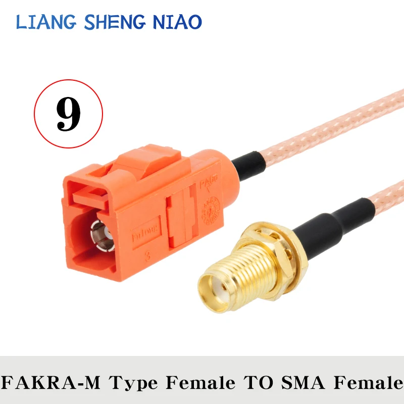 Fakra-Cable Coaxial macho/hembra RG316 para coche, Radio Satelital GSM, teléfono celular, 50ohm, Cable de extensión para telemática