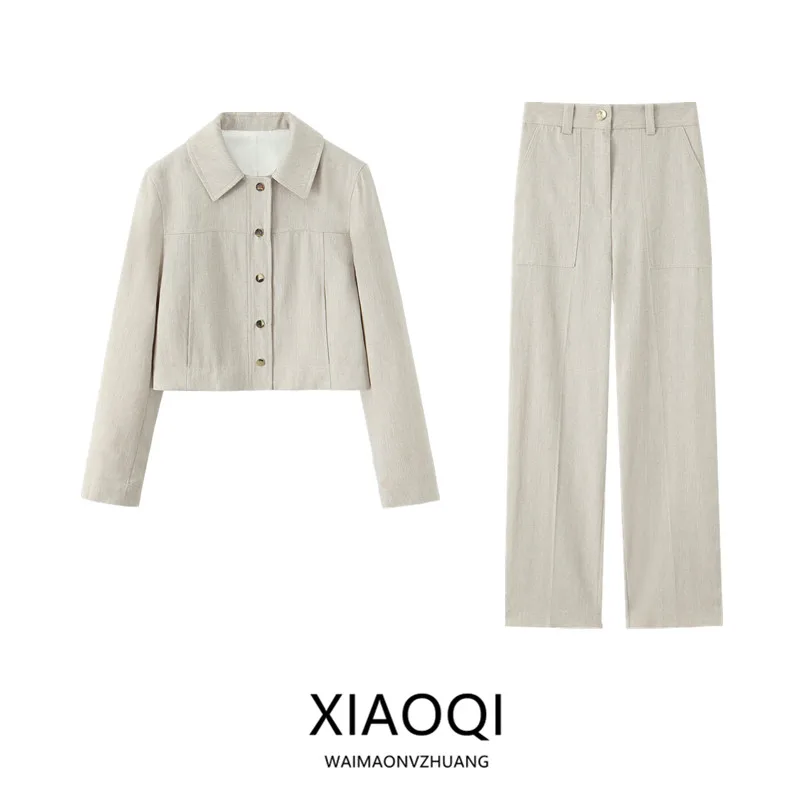 

Новинка осени 20%, женская повседневная длинная куртка и брюки Sve V-Ne, комплект с вышивкой, верхняя одежда Faion, длинные брюки