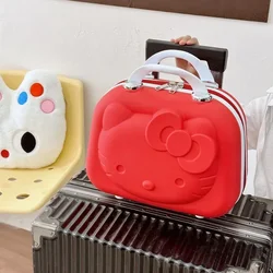 Hello Kitty Anime Sanrio Cosmetic Case cute Kuromi Girl Beauty Makeup Storage Bag Travel Luggage Suitcase Portable Festival Gift