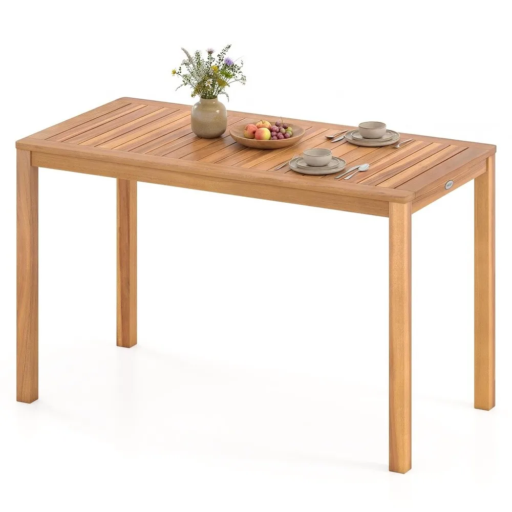 Acacia Wood Outdoor Dining Table for 4 6