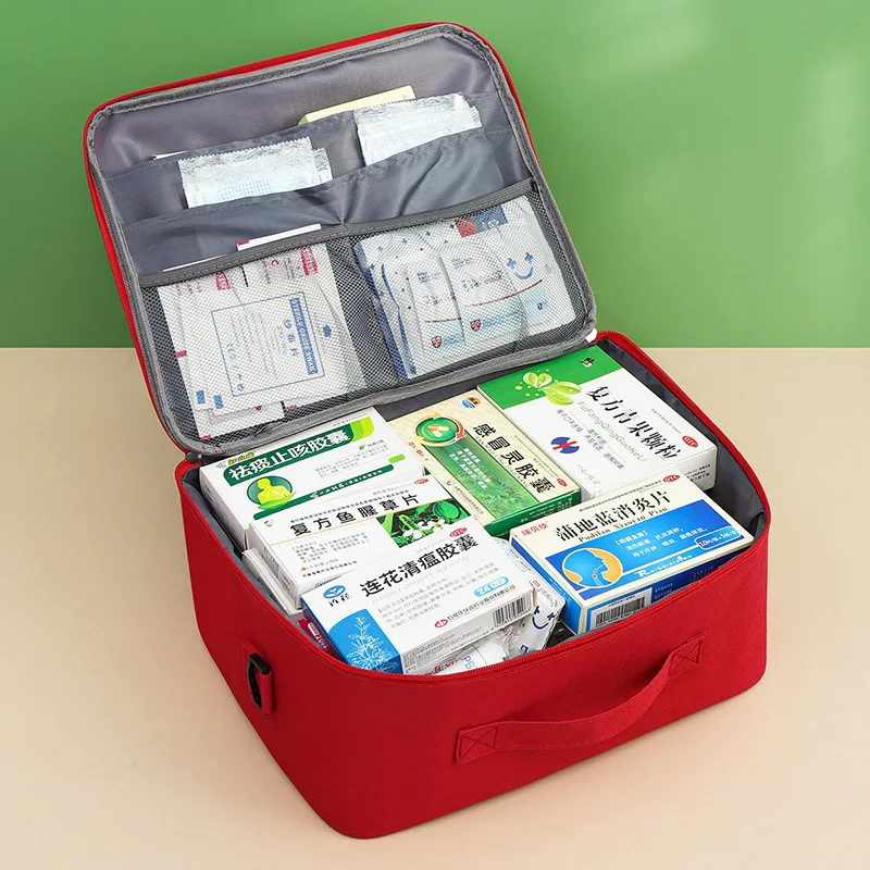 Custodia per medicinali di grande capacità Armadietto per medicinali domestico Kit medico portatile Borsa medica a tracolla Custodia per medicinali da esterno