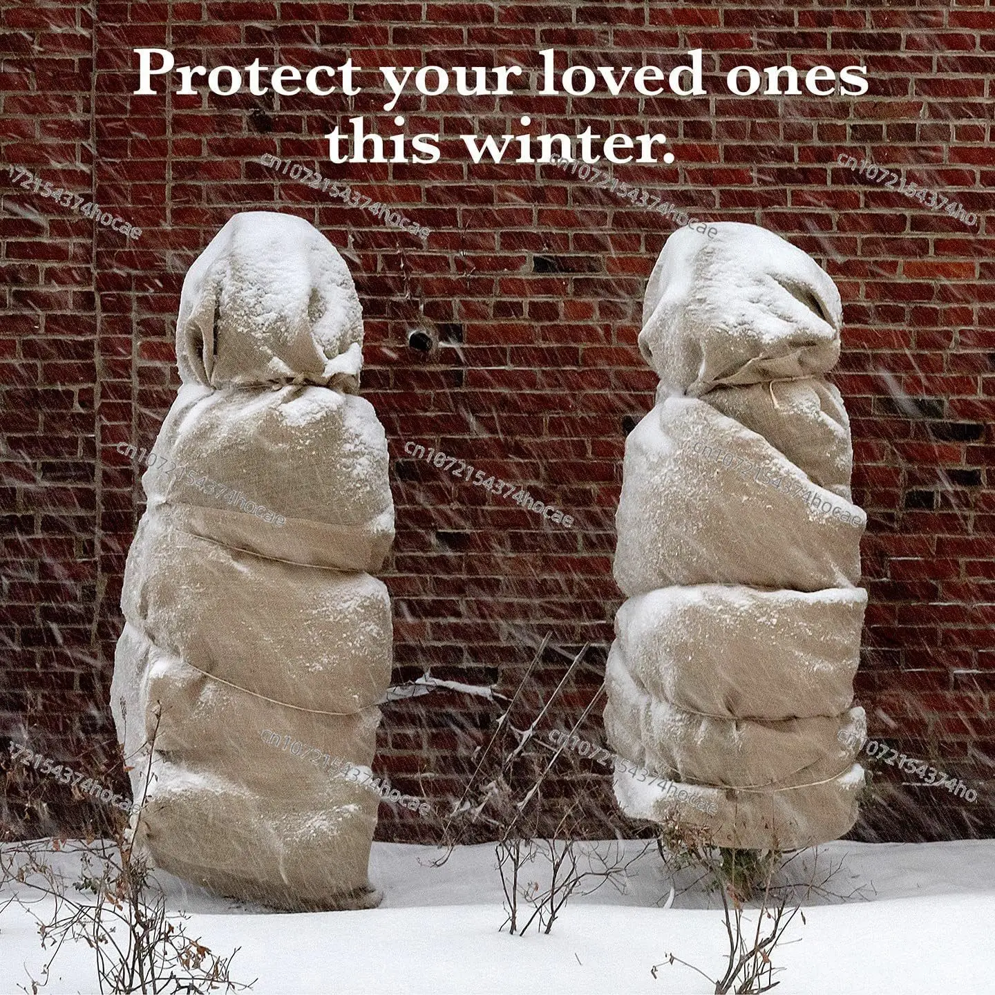 Winter Garden Burlap Plants Planting Trees Keeping Warm Anti-freezing Frost Burlap Vegetable Protection