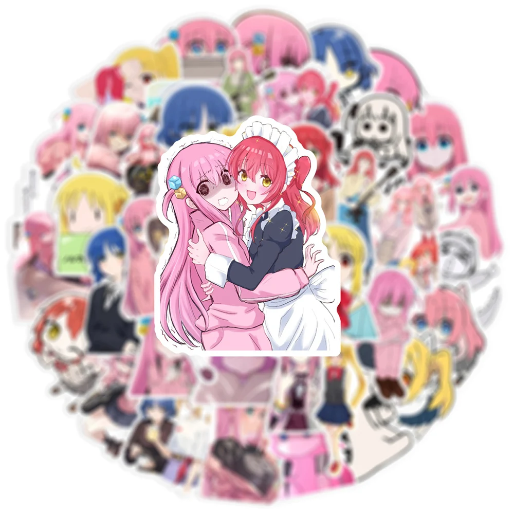 10/30/50Pcs Bocchi De Rots! Anime Stickers Schattige Cartoon Band Meisje Gotoh Hitori Sticker Waterfles Telefoon Laptop Graffiti Sticker