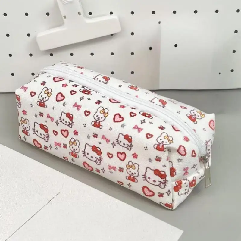 

1pc Sanrio Student Simplicity Korean Pencil Pouch Large Capacity Stationery Storage Bag Makeup Bag Travel Organizer Cosmetic Bag