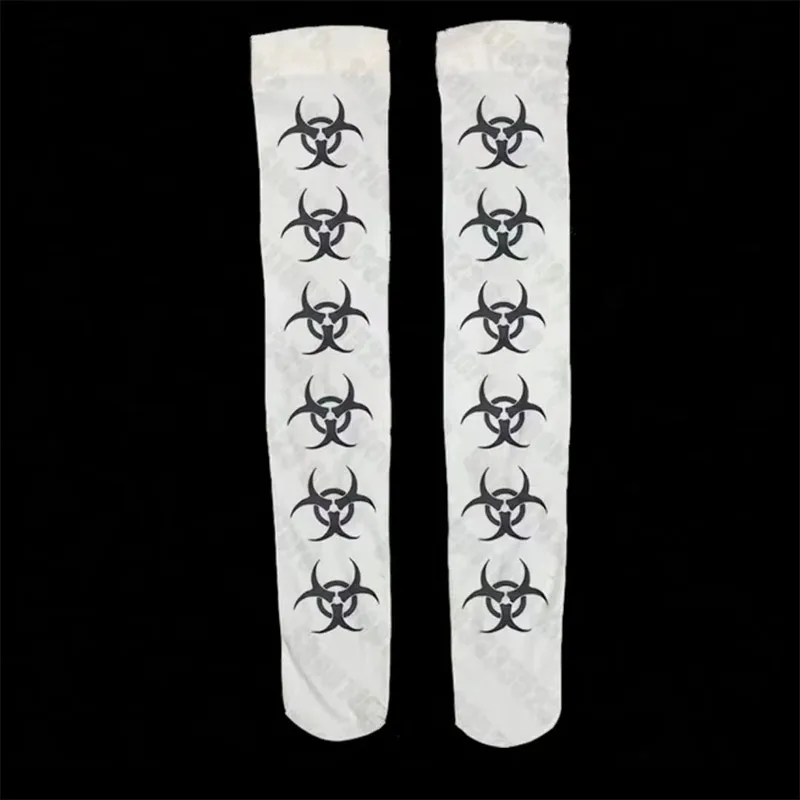 

Y2k White Sexy Subculture Graffiti Punk Print Long Socks Haraiuku Over Knee Thigh High Stockings Y2k Cosplay Cute Socks Kawaii