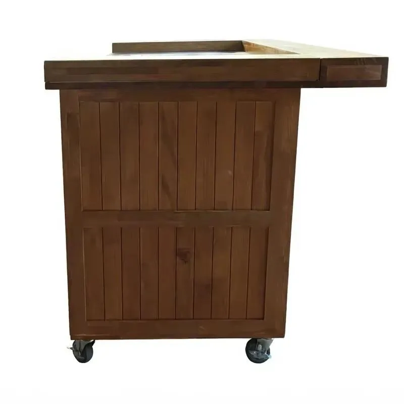 Custom Wood Bar With Wheels Modern Durable Versatile Design For Hotels And Wedding Events