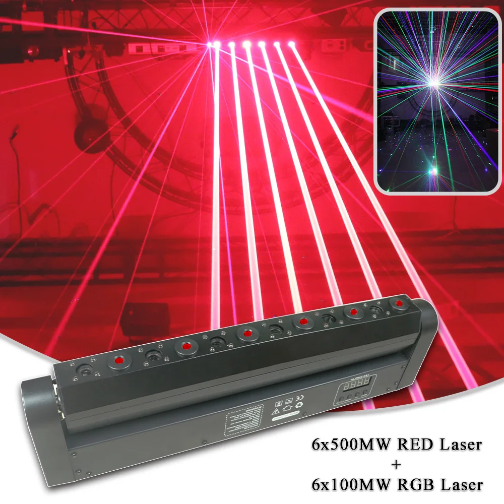 Yuer 6eye roter laser 6eye rgb laser sternen himmel effekt bar beweglicher kopf bühnen beleuchtung für nachtclub bar dj disco projektor lampe